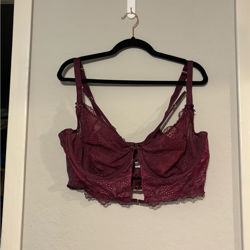 Lace Burgundy Bralette